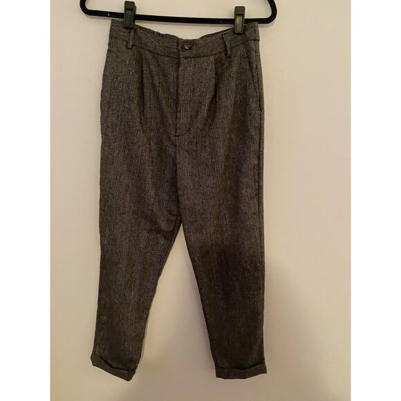 Zara Pants - Zara Gray Plaid Wool Blend Pants Size XS